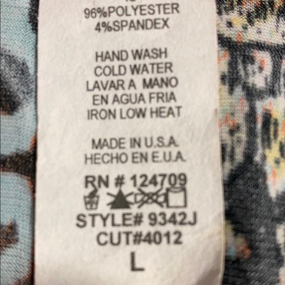 IC Collections Vintage Abstract Paillettes Shirt - Picture 9 of 9